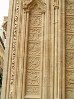 Lyon, Cathedrale Saint Jean, Portail, Porche de gauche, Ebrasements, Plaques decorees (10)